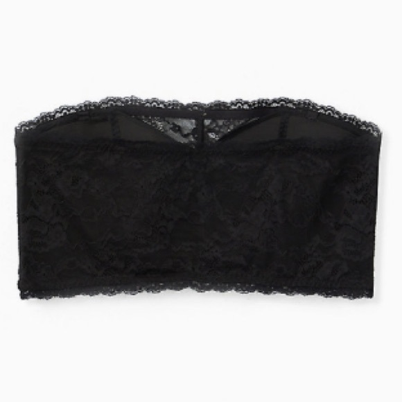 NWT TORRID BLACK LACE LIGHTLY PADDED BANDEAU - Picture 3 of 4